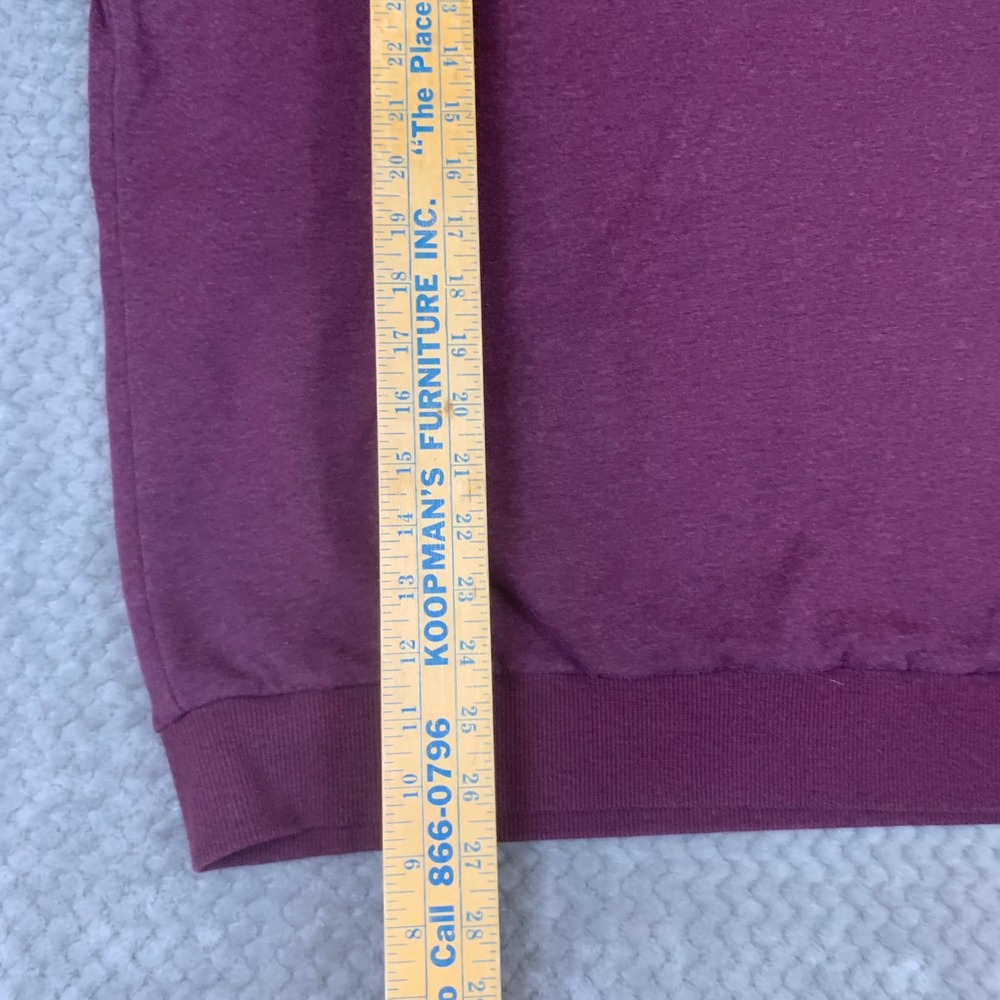 TravisMathew Quarter Zip Pullover Mens L Burgundy Heather Golf Sweater - Picture 7 of 9